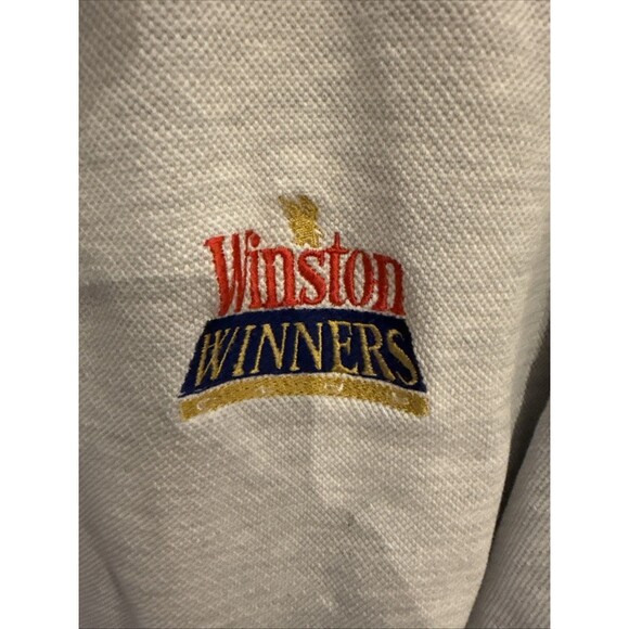 Winston Winners Heavyweight Collared Sweatshirt XL Grey With Blue Collar GUC - Picture 3 of 10